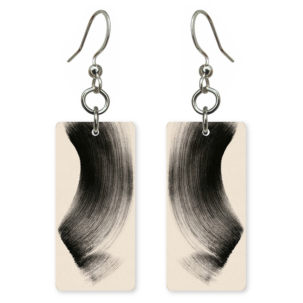 Black Parchment Momentum Earrings | FWX2444