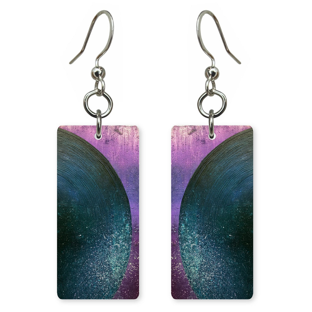 Plum Teal Eclipse Earrings | FWX2447