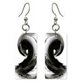 Monochrome Swirl Whirlwind Earrings | FWX2448