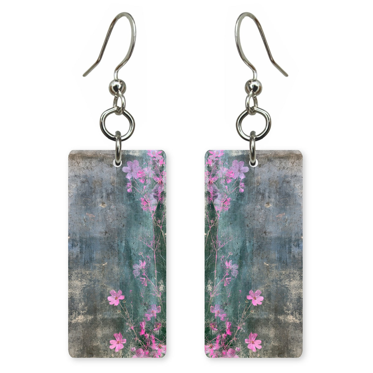 Slate and Pink Hope Earrings | FWX244