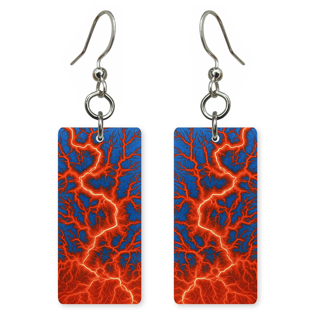 Scarlet Cobalt Fury Earrings | FWX2452