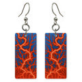Scarlet Cobalt Fury Earrings | FWX2452