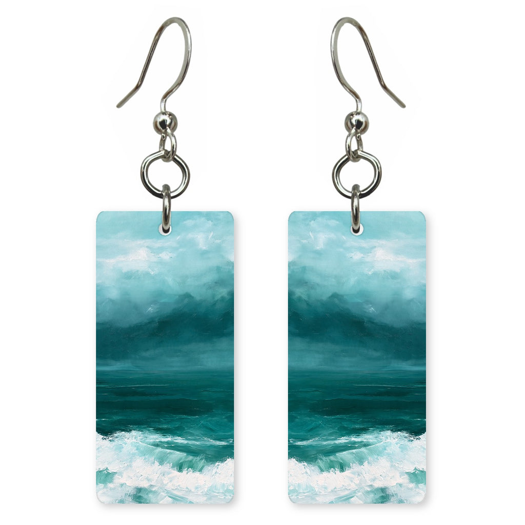 Teal Foam Exhilaration Earrings | FWX2463