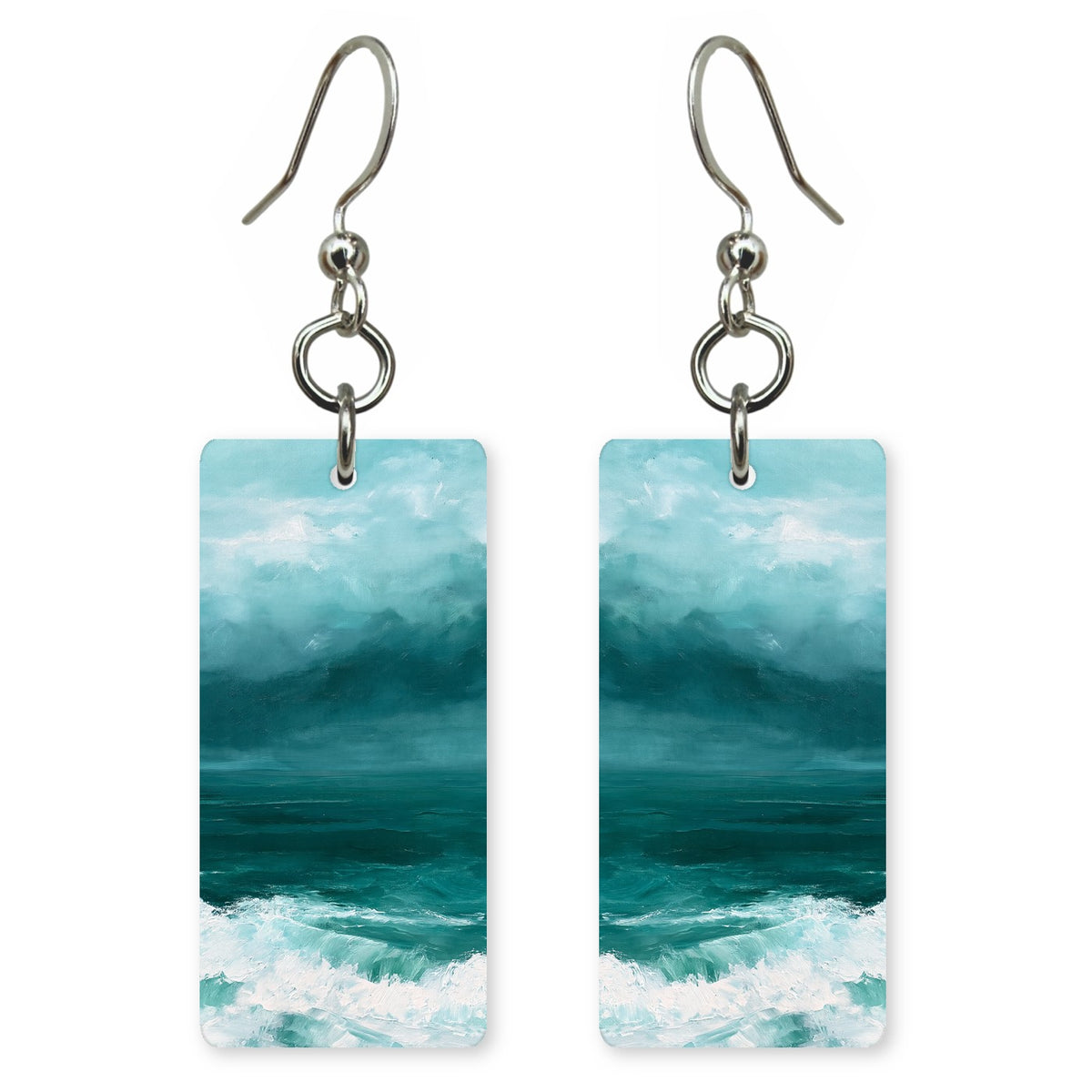 Teal Foam Exhilaration Earrings | FWX2463