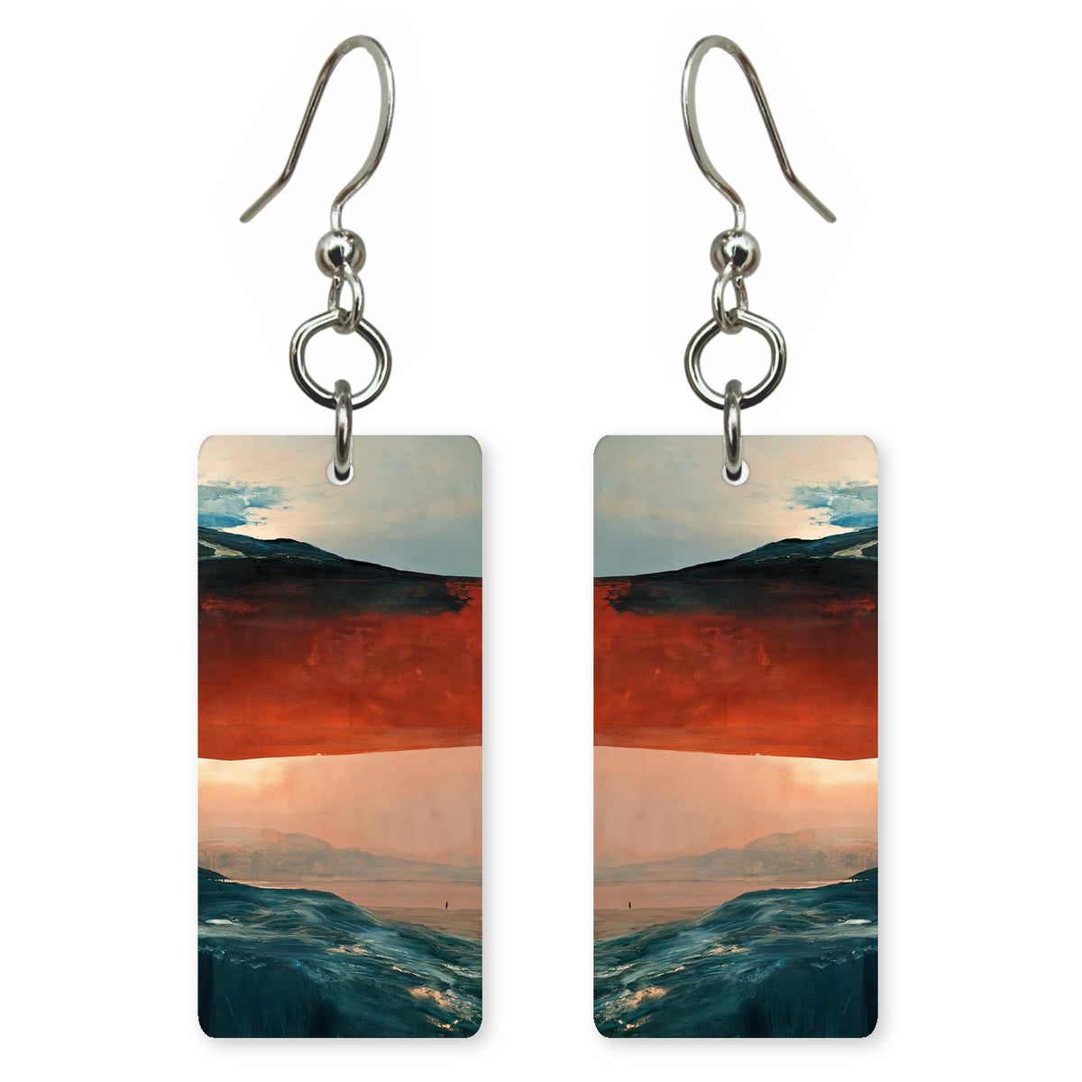 Brick Teal Upending Earrings | FWX2484