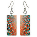 Teal and Tangerine Delight Earrings | FWX248