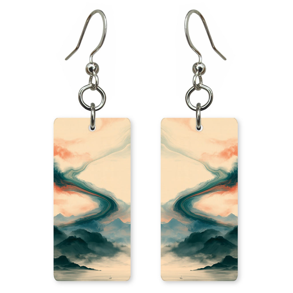 Teal Apricot Unfolding Earrings | FWX2493