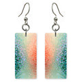 Mint Peach Sparkle Earrings | FWX2520