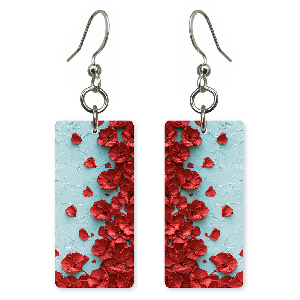 Scarlet Joy on Pale Aqua Earrings | FWX258
