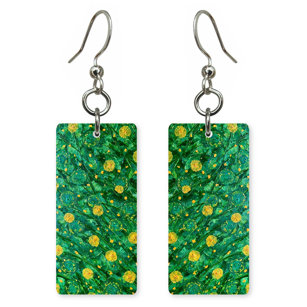 Emerald Gold Vitality Earrings | FWX267