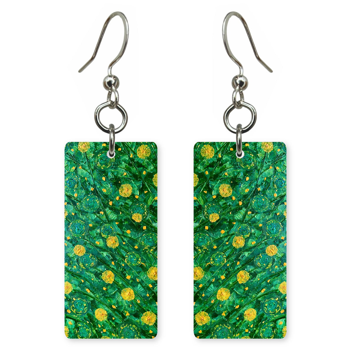 Emerald Gold Vitality Earrings | FWX267