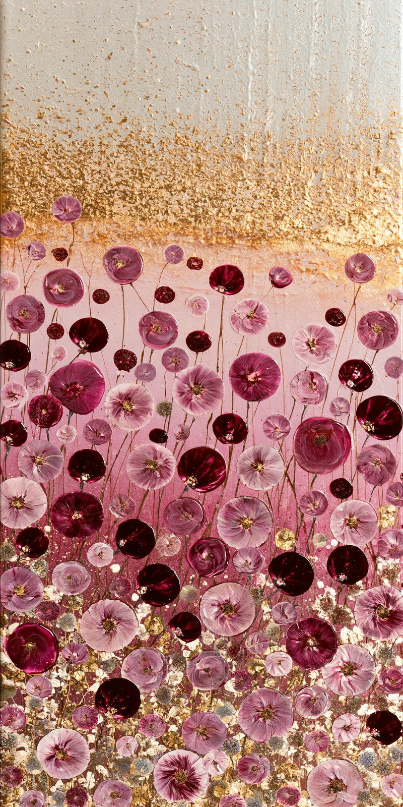 Plum and Gold Peace Earrings | FWX271