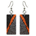 Obsidian and Orange Fury Earrings | FWX275