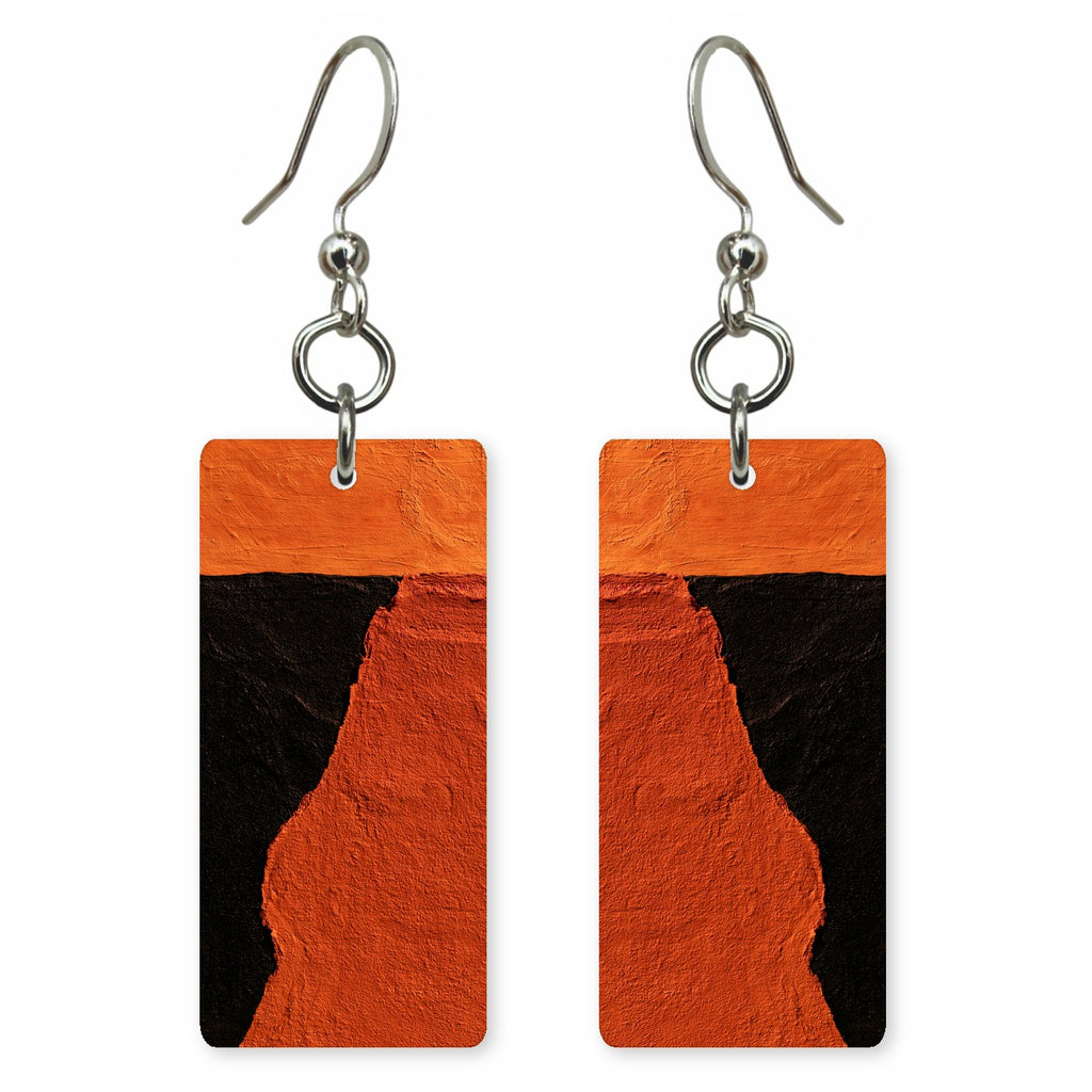 Orange Boldness Over Black Earrings | FWX282