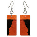 Orange Boldness Over Black Earrings | FWX282