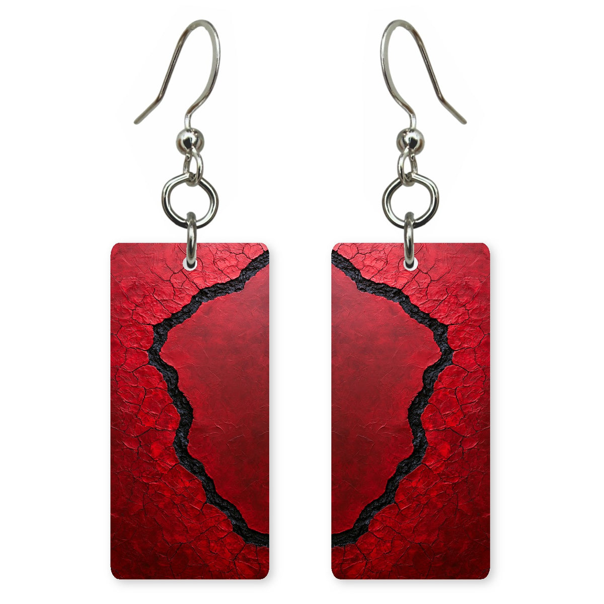 Ruby and Black Tension Earrings | FWX287