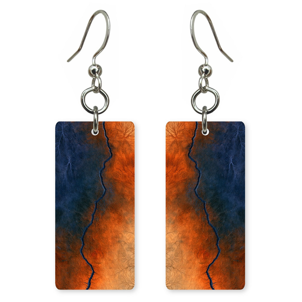 Navy Dusk Orange Dawn Earrings | FWX297
