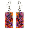 Frenzy in Violet and Orange Earrings | FWX300
