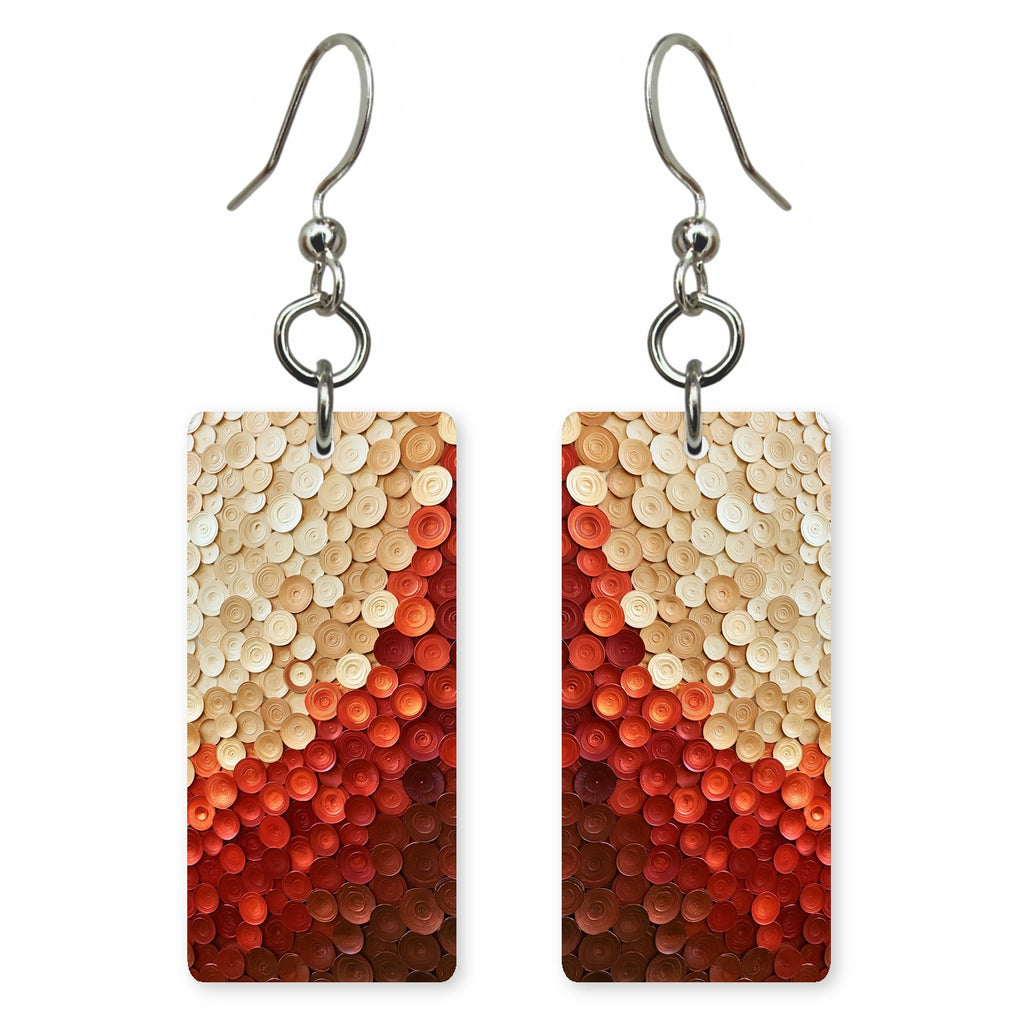 Cream and Cranberry Tenderness Earrings | FWX314