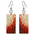 Cream and Cranberry Tenderness Earrings | FWX314