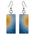 Cobalt Relief Meets Amber Earrings | FWX318