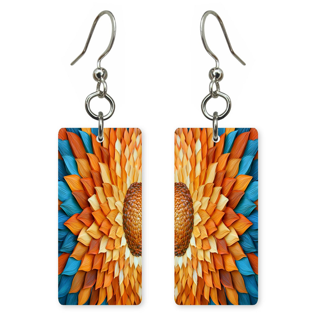 Tangerine Awe Under Teal Earrings | FWX326