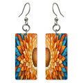 Tangerine Awe Under Teal Earrings | FWX326