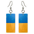 Cobalt Steadiness Over Ochre Earrings | FWX329