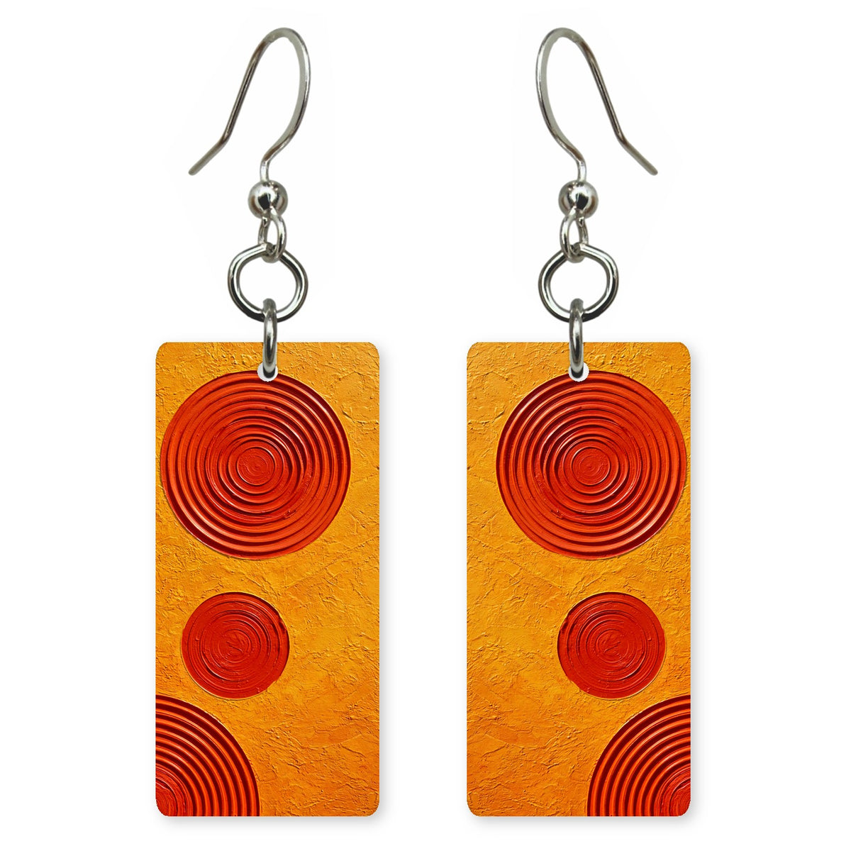 Orange Joy Rippling Earrings | FWX345
