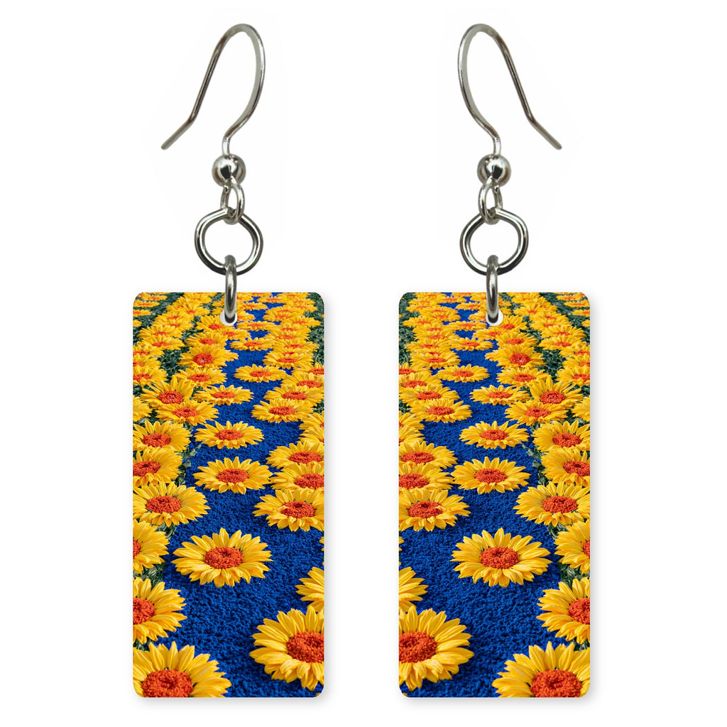 Cobalt and Yellow Anticipation Earrings | FWX347