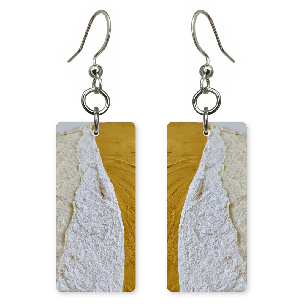 Chalk and Mustard Distance Earrings | FWX361