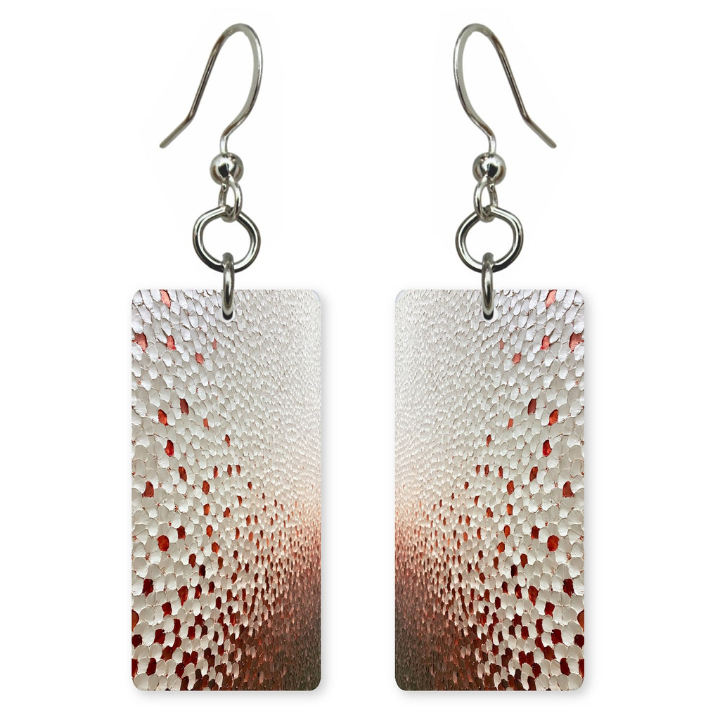 Snow and Garnet Fragility Earrings | FWX372