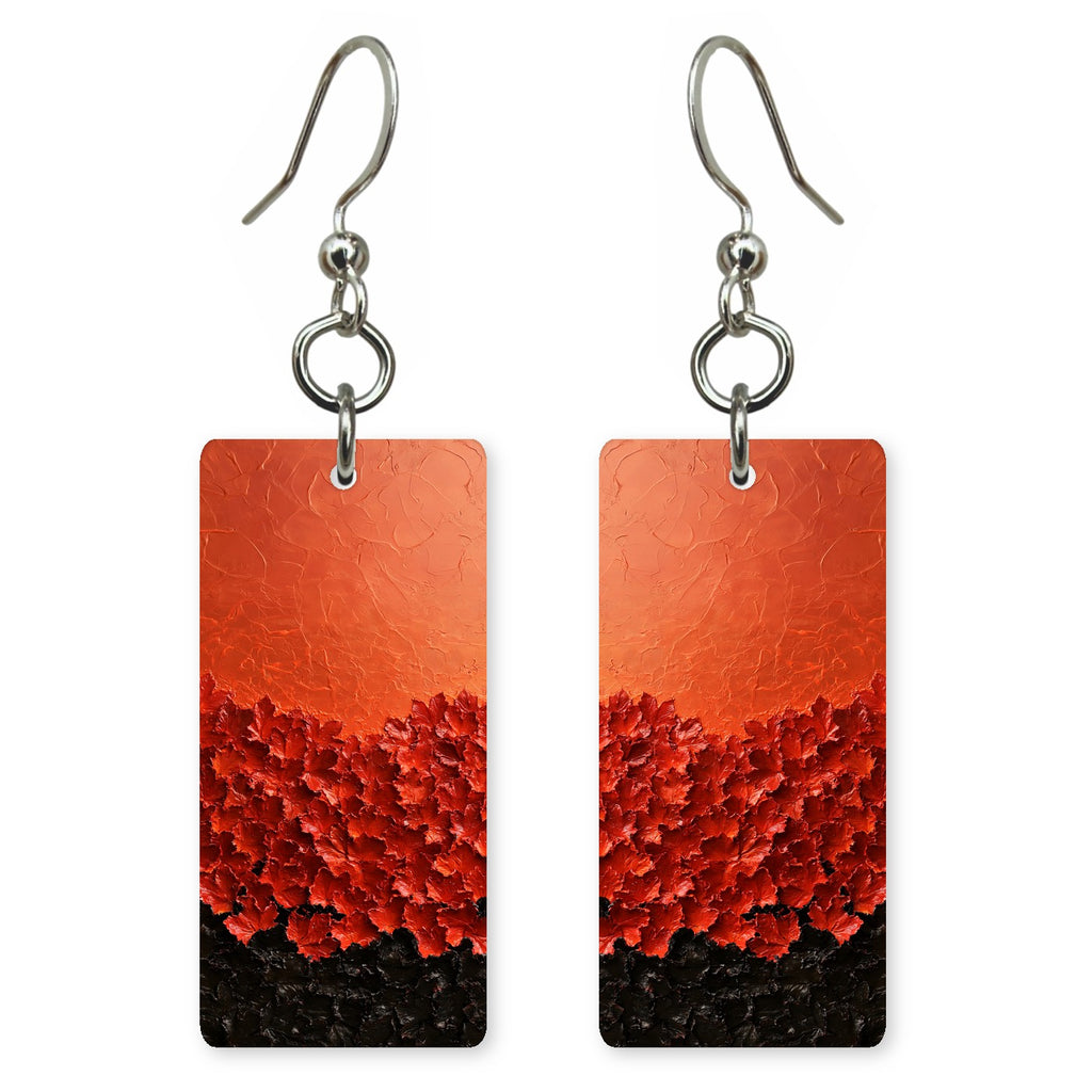 Orange Over Dark Sorrow Earrings | FWX39