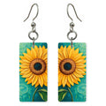 Yellow Pride on Turquoise Earrings | FWX406