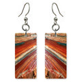 Rust and Teal Rawness Earrings | FWX440