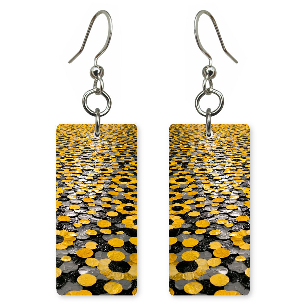 Gold Boldness on Black Earrings | FWX441