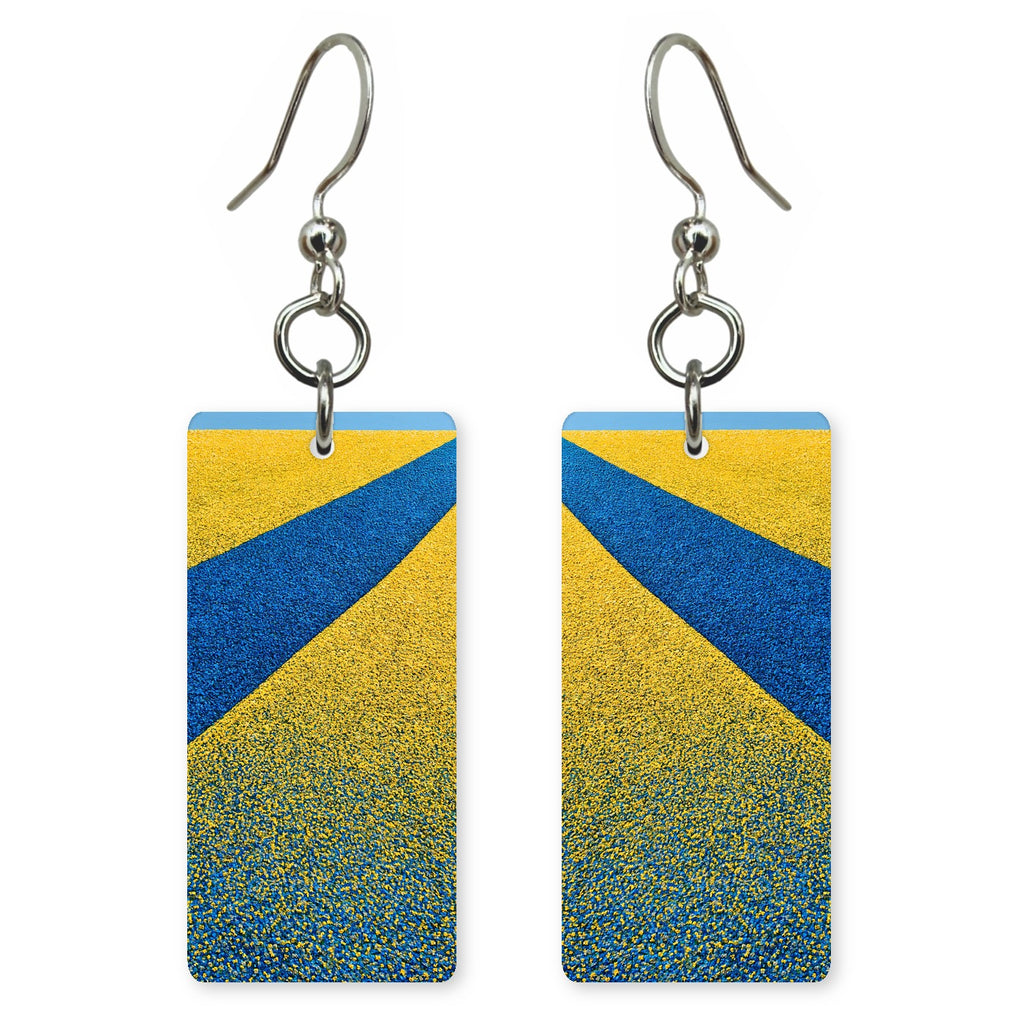 Cobalt Homesick Through Gold Earrings | FWX454