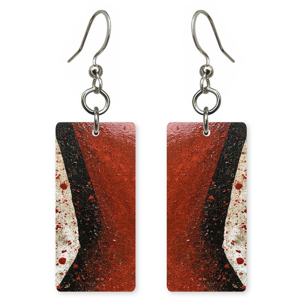 Oxblood and Black Gravity Earrings | FWX467