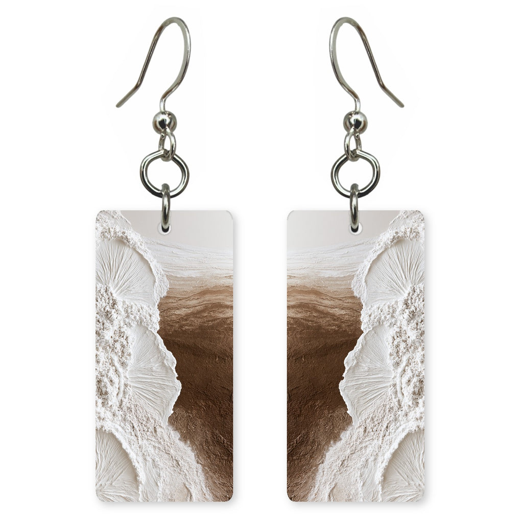 Chalk and Brown Solitude Earrings | FWX468