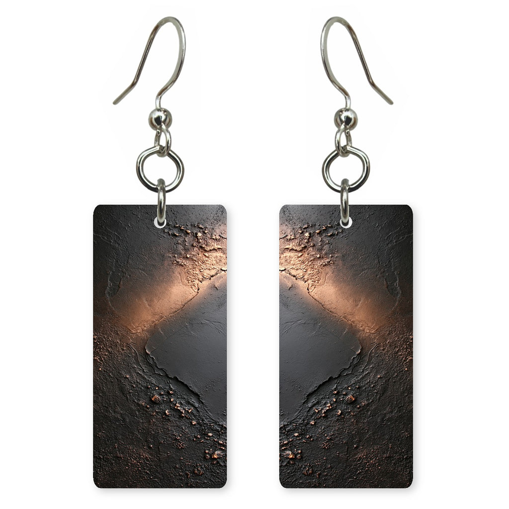 Copper Solitude Over Charcoal Earrings | FWX484