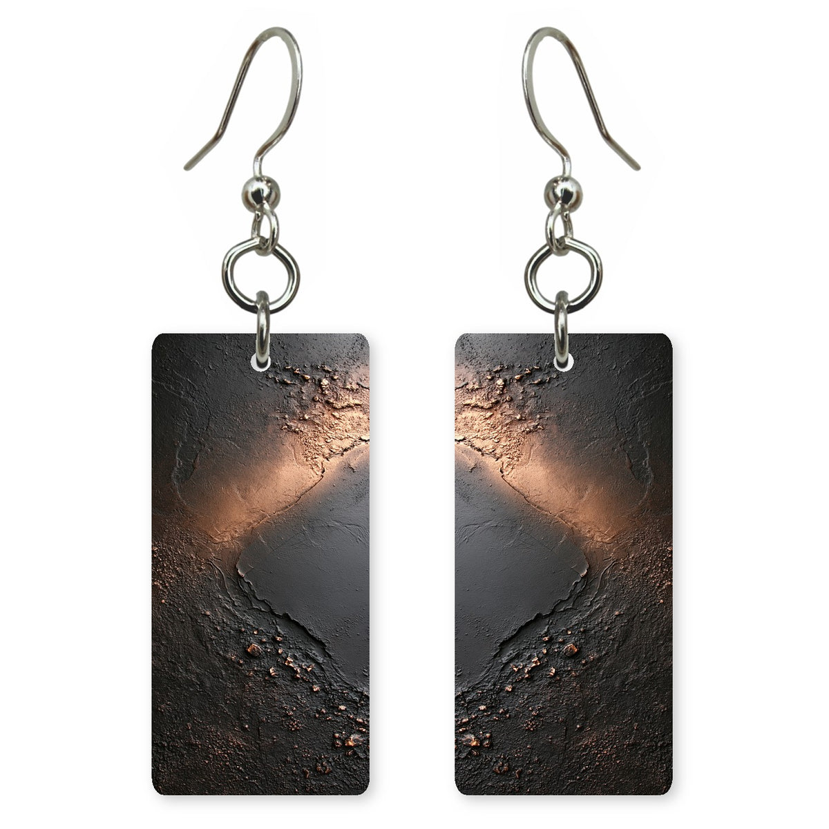 Copper Solitude Over Charcoal Earrings | FWX484