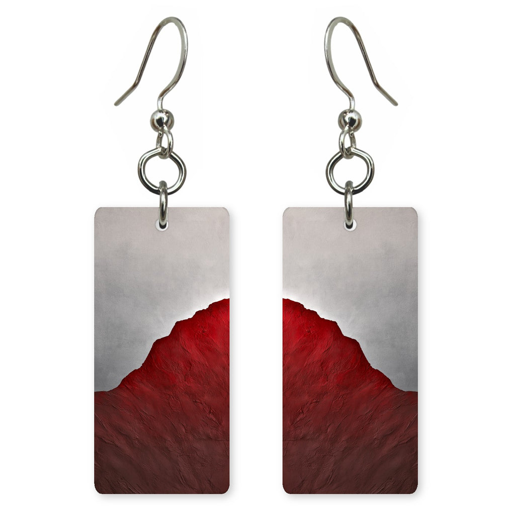 Crimson Determination in Fog Earrings | FWX485