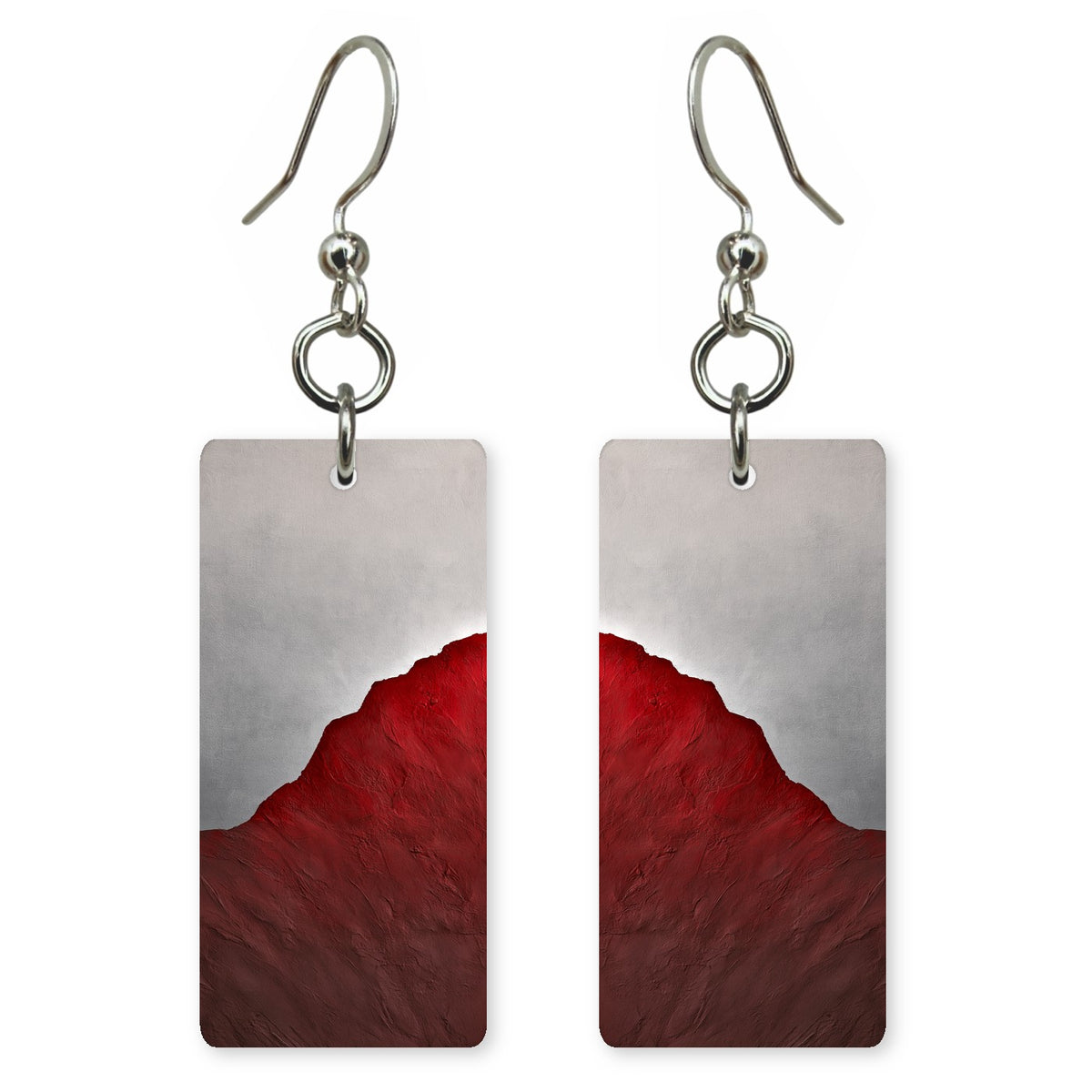 Crimson Determination in Fog Earrings | FWX485