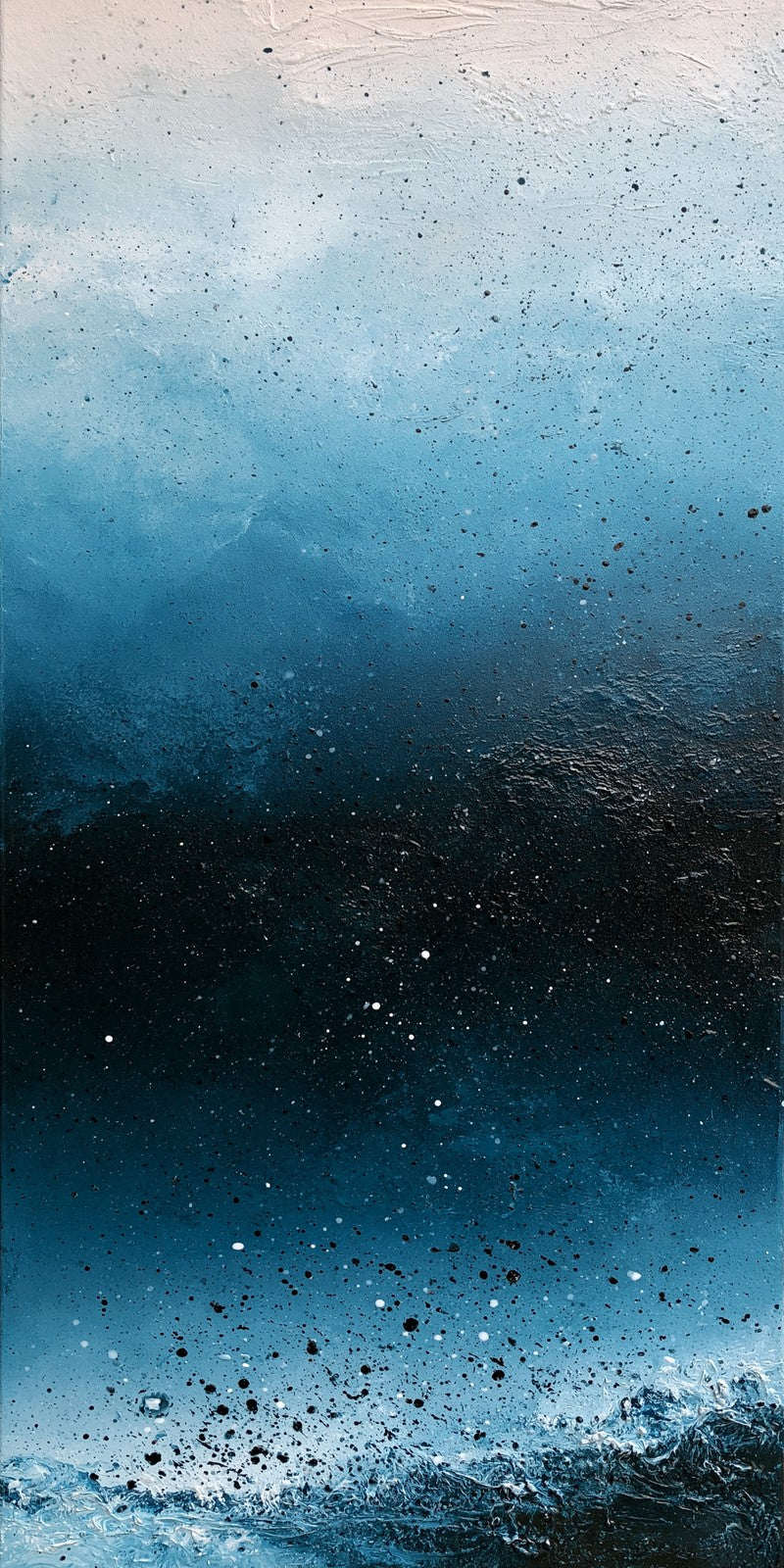 Deep Teal Pensive Night Earrings | FWX500