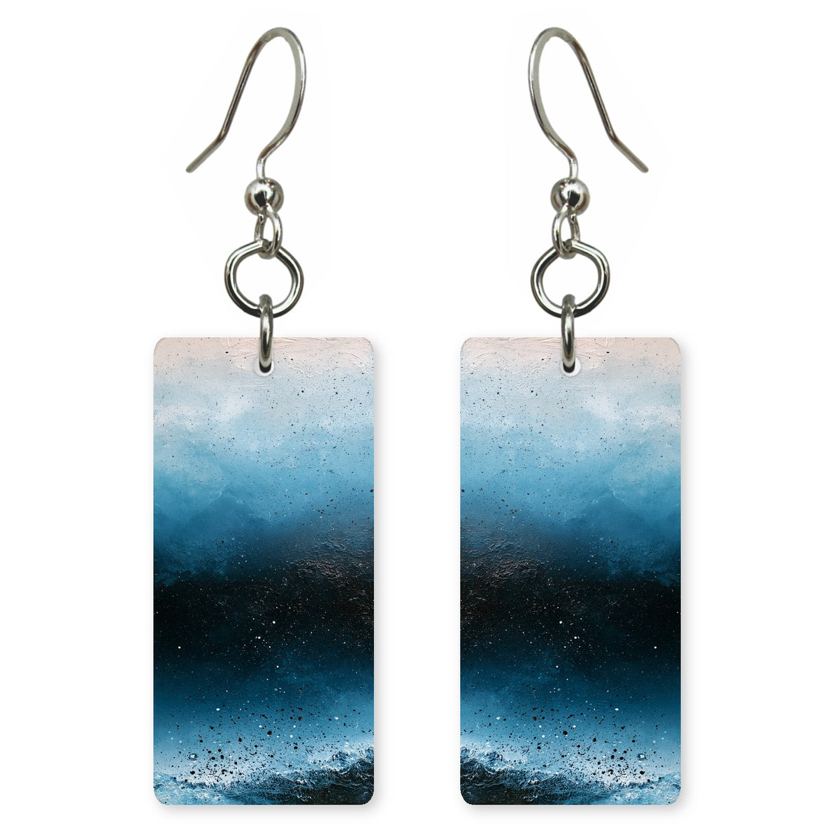 Deep Teal Pensive Night Earrings | FWX500