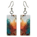 Teal Awakening Meets Amber Earrings | FWX505