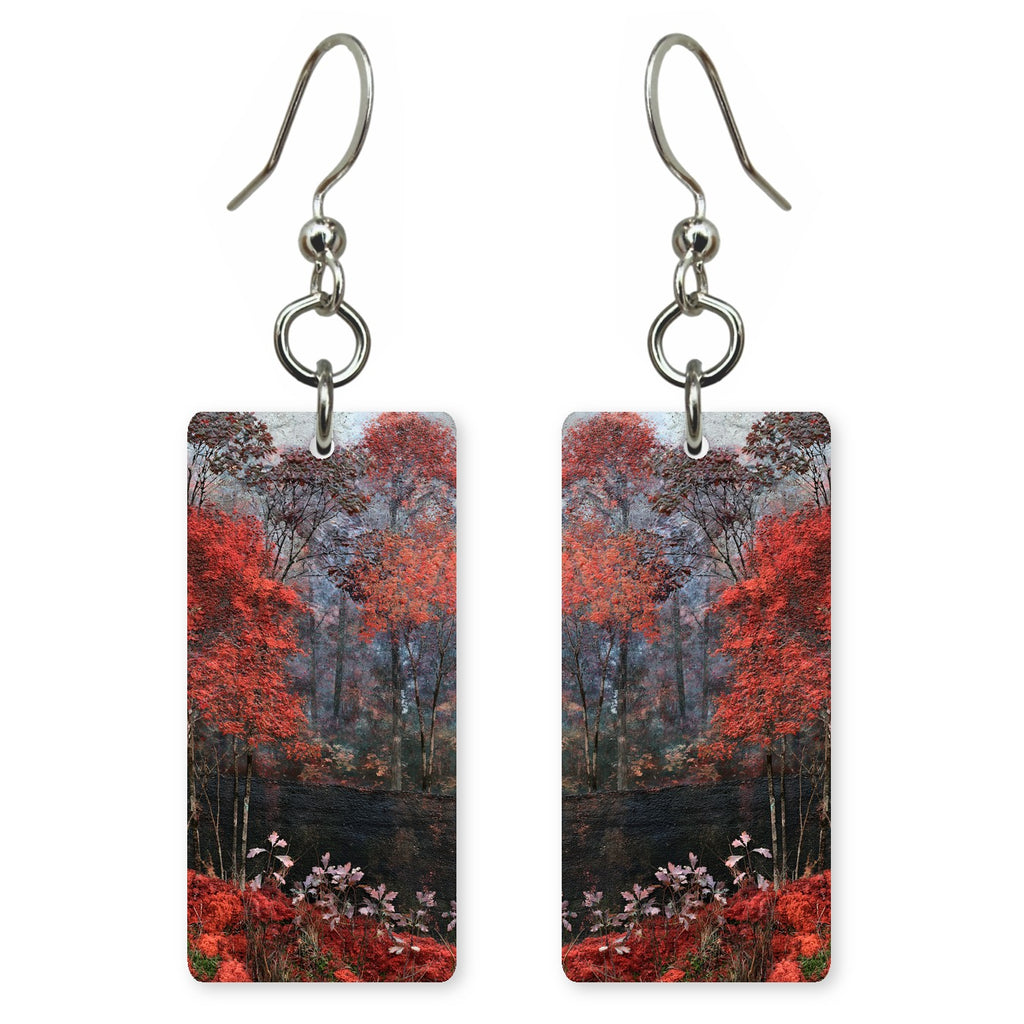 Red Nostalgia Misted Earrings | FWX507