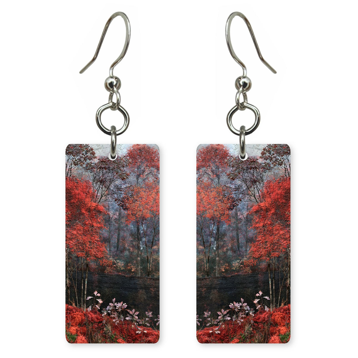 Red Nostalgia Misted Earrings | FWX507