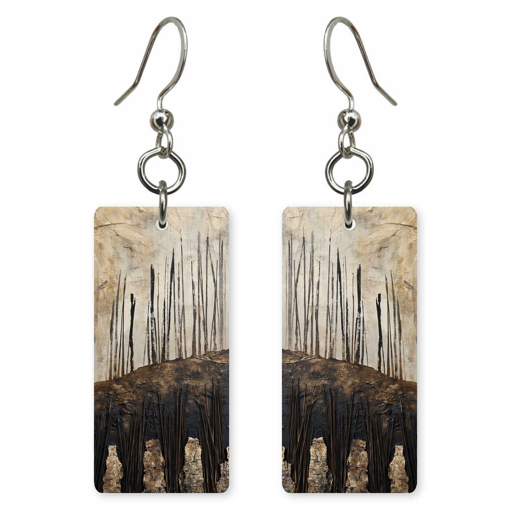 Charred Black Rebirth Earrings | FWX511