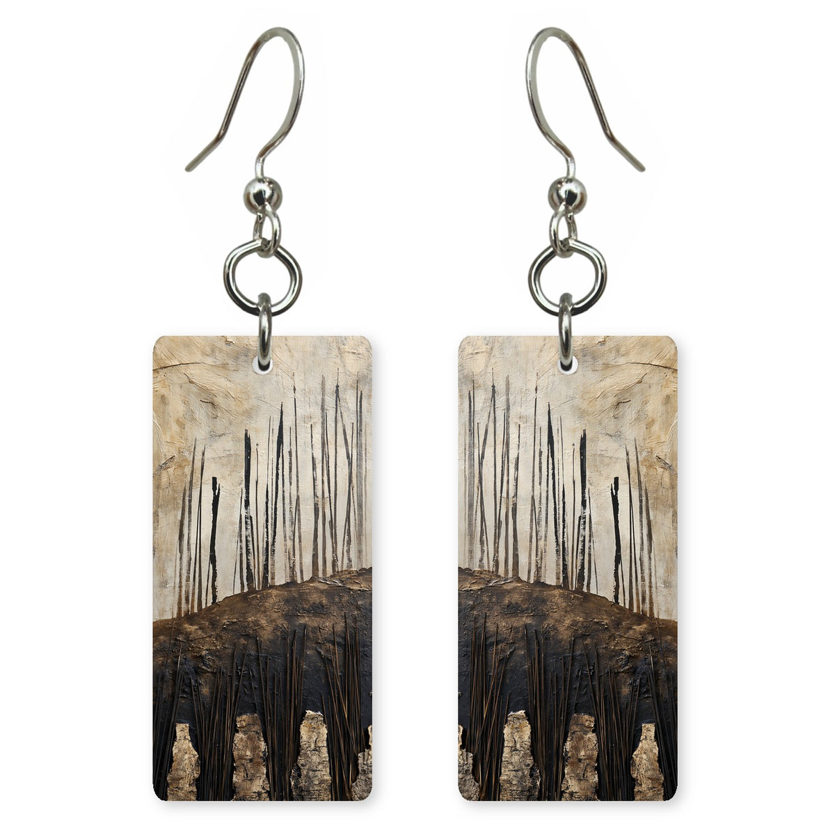 Charred Black Rebirth Earrings | FWX511